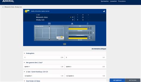 admiral tennis wetten|Tennis.